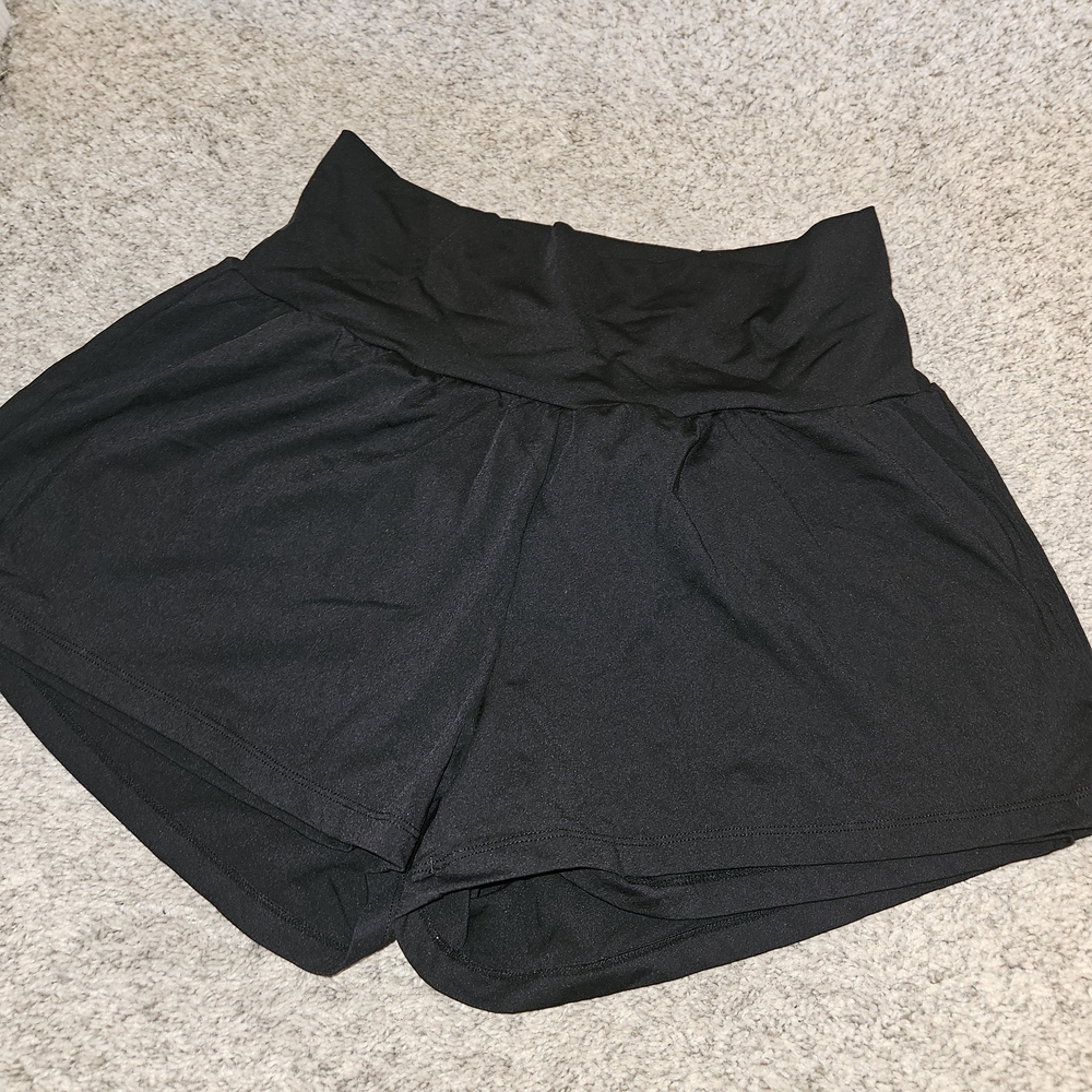 Women's Black High-Waisted Shorts